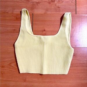 Aritzia Sculpt Knit Squareneck Cropped Tank